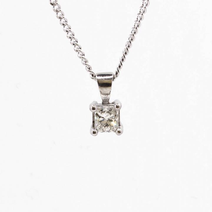 Pre-Owned Platinum Diamond Solitaire Pendant 0.51ct 7113300