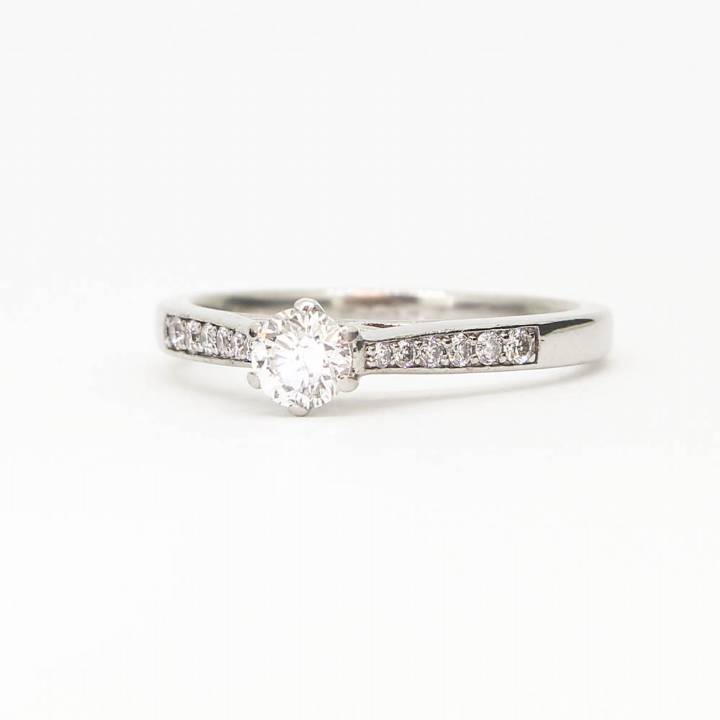 Pre-Owned 18xct White Gold Diamond Solitaire Ring 0.42ct Total 1601427