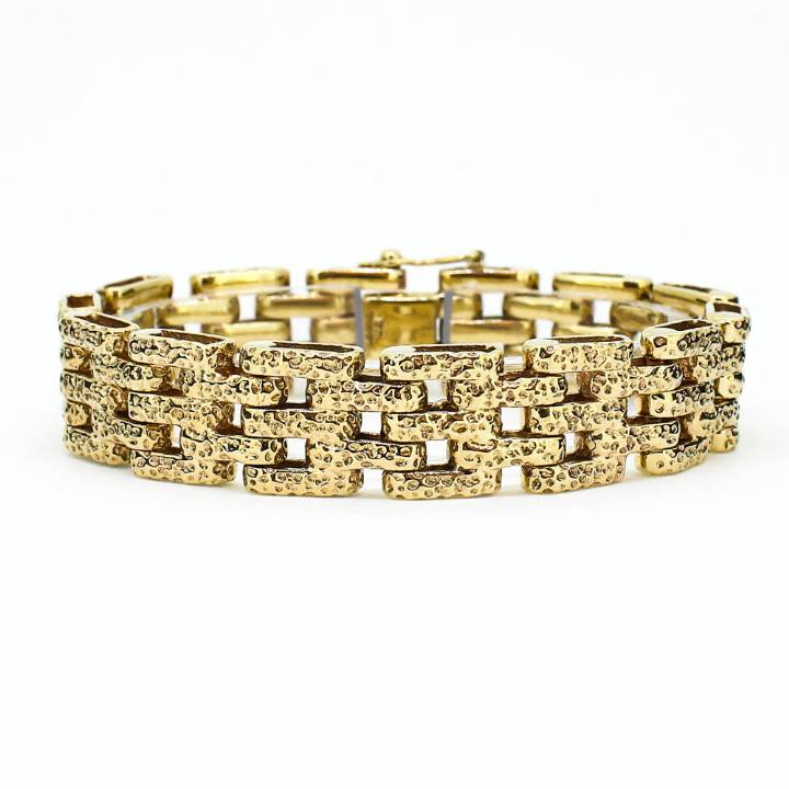 Pre-Owned 9ct Yellow Gold Patterned Fancy Bracelet 1503461