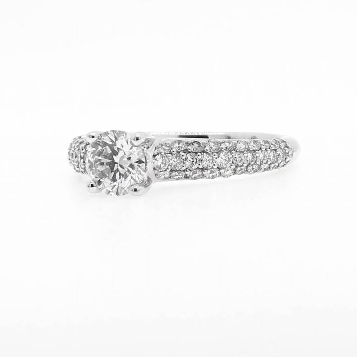 18ct White Gold Diamond Solitaire Ring 1.25ct Total
