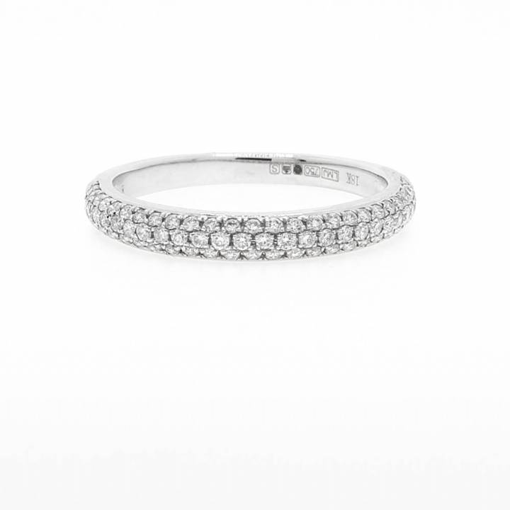 18ct White Gold Diamond Pave Set Half Eternity Ring 0.40ct Total 0526264