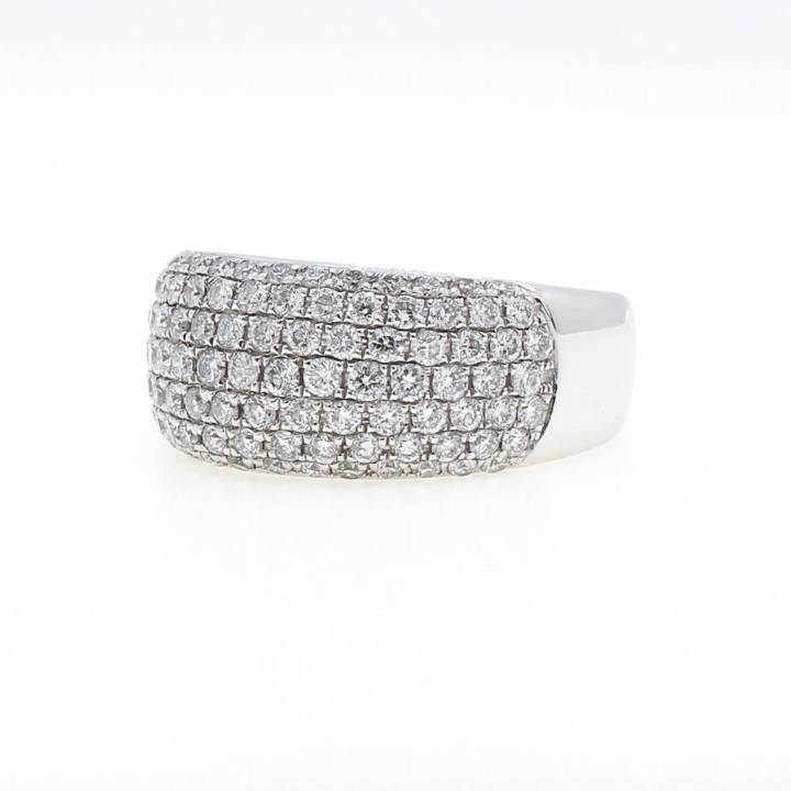 18ct White Gold Diamond Pave Band Ring Total 1.65ct 0526204