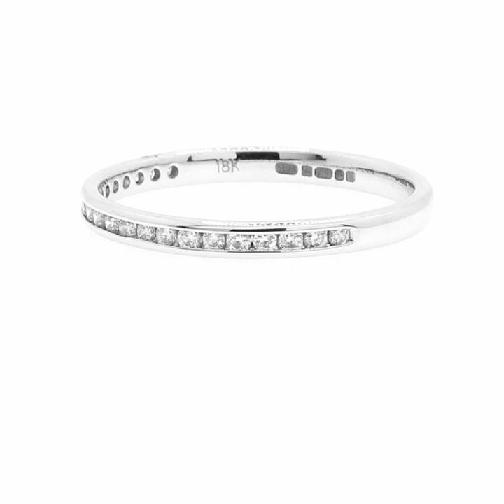 18ct White Gold Diamond Half Eternity Ring Total 0.10ct 0525230