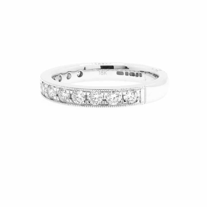 18ct White Gold Diamond Half Eternity Ring Total 0.55ct