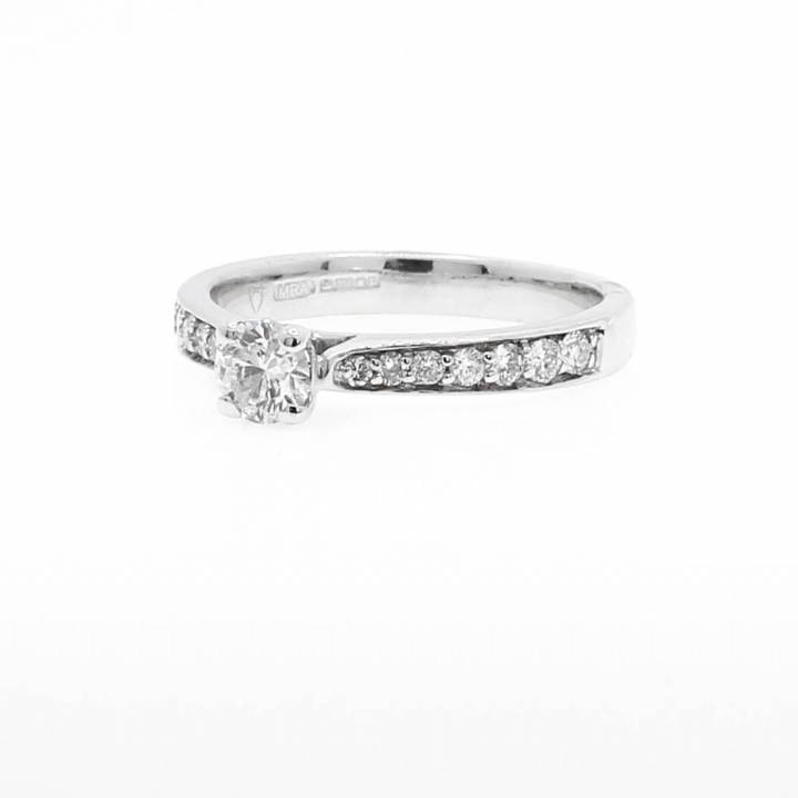 18ct White Gold Diamond Solitaire Ring Total 0.55ct 0521685