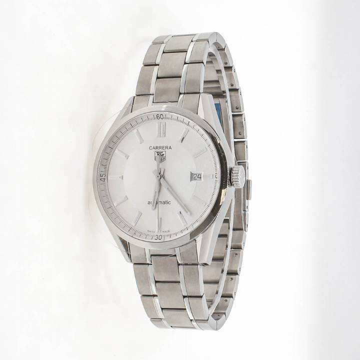 Pre-Owned 39mm Tag Heuer Carrera Watch, Silver Dial 1705713