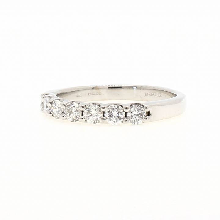 Pre-Owned 18ct White Gold Diamond Half Eternity Ring Total0.70ct 1603326