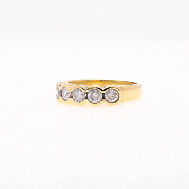 Pre-Owned 18ct Yellow Gold Diamond 5 Stone Ring Total 0.75ct 1604034