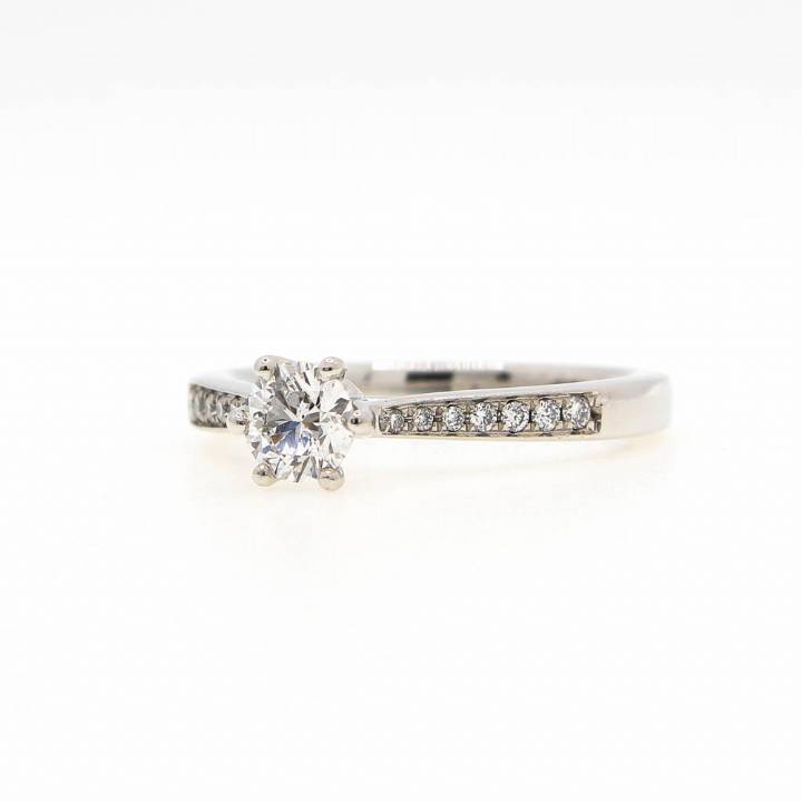 Pre-Owned Platinum Diamond Solitaire Ring Total 0.55ct 1601467