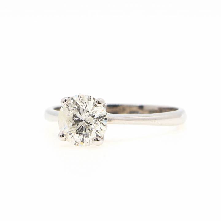 18ct White Gold Diamond Solitaire Ring 1.05ct