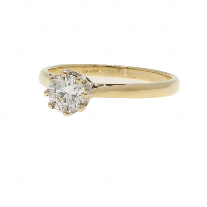 Pre-Owned 18ct Yellow Gold Diamond Solitaire Ring 048ct