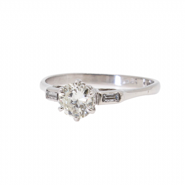 Pre-Owned 14ct White Gold Diamond Solitaire Ring 0.79ct