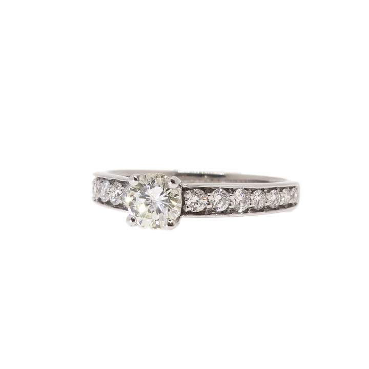 Pre-Owned 18ct White Gold Diamond Solitaire Ring 0.94ct Total 1601494