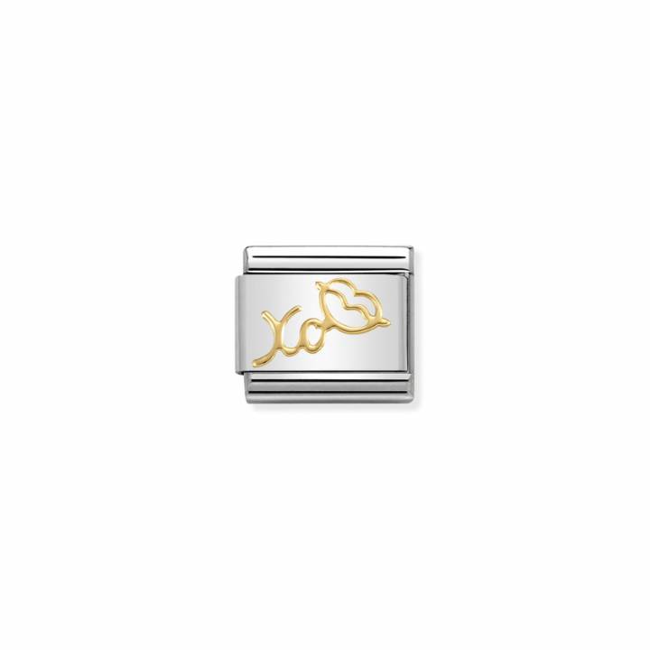 Nomination Steel & 18ct Gold XO With Lips Charm 2402100