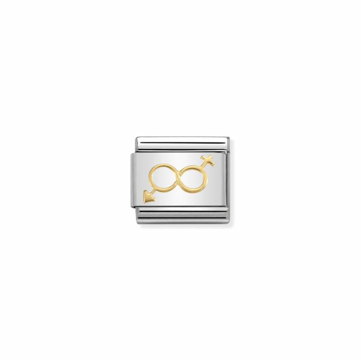 Nomination Steel & 18ct Gold His & Her Infinity Charm