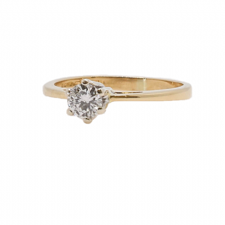 Pre-Owned 18ct Yellow Gold Diamond Solitaire Ring 0.29ct