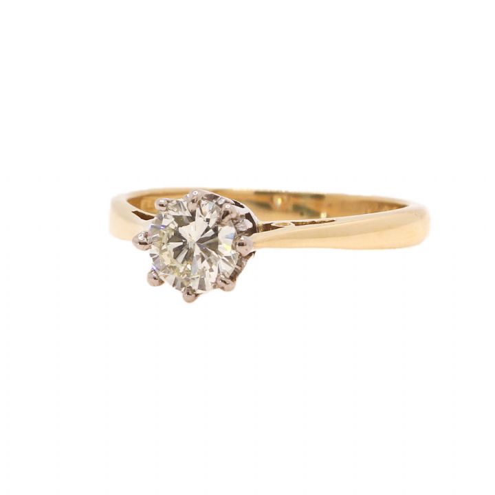 Pre-Owned 18ct Yellow Gold Diamond Solitaire Ring 0.50ct 1601463