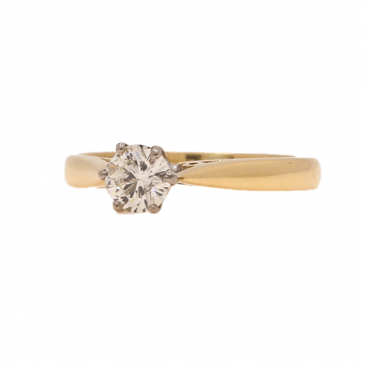 Pre-Owned 18ct Yellow Gold Diamond Solitaire Ring 0.42ct 1601532