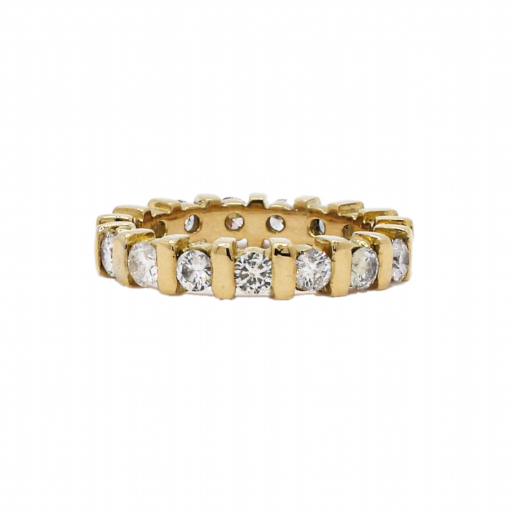 Pre-Owned 18ct Gold Diamond Full Eternity Ring Total 1.36ct