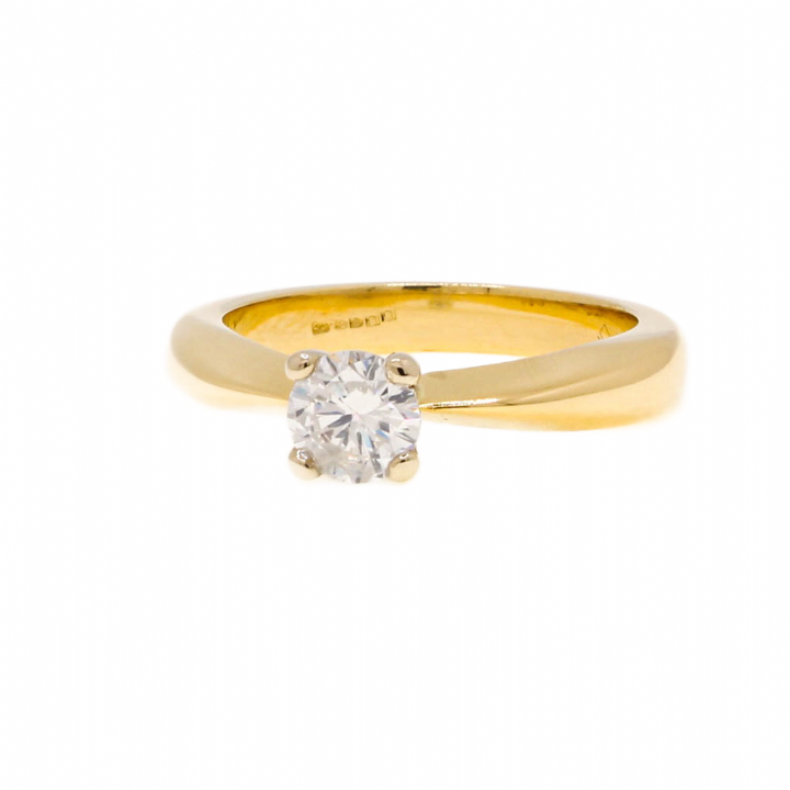 Pre-Owned 18ct Yelow Gold Diamond Solitaire Ring 0.50ct 1601538