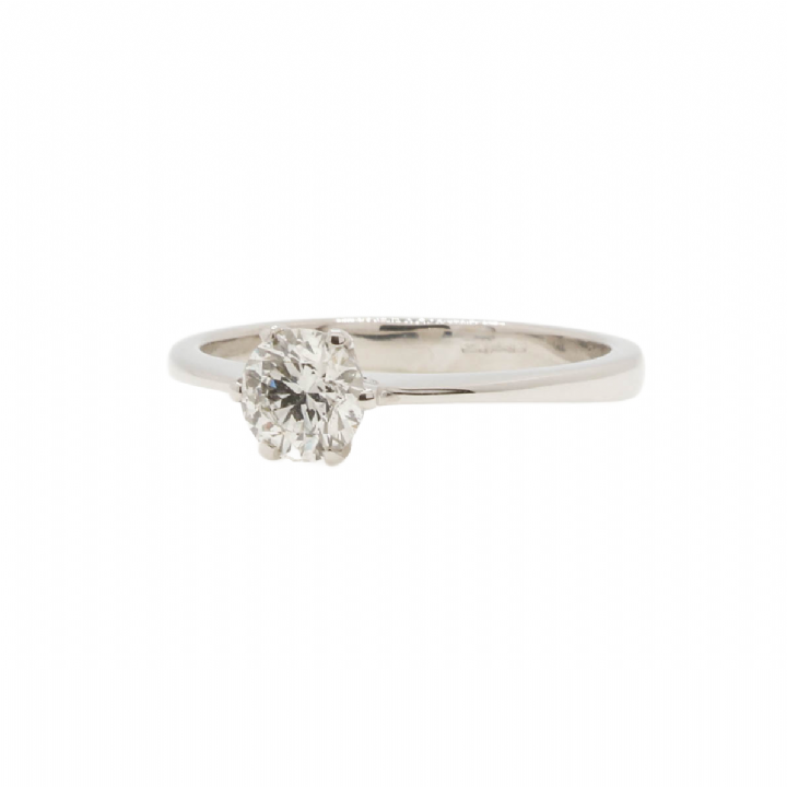 Pre-Owned 9ct White Gold Diamond Solitaire Ring 0.50ct