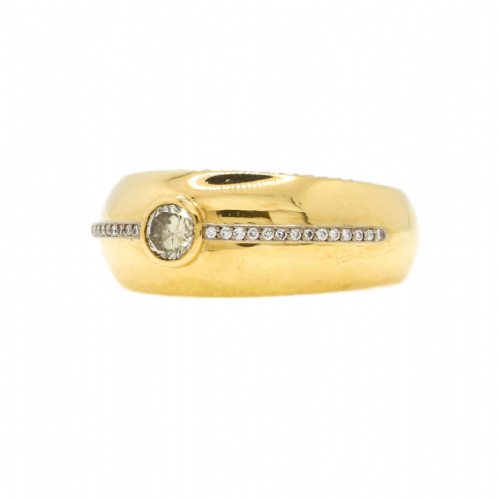 Pre-Owned 18ct Yellow Gold Diamond Band Ring Total 0.97ct