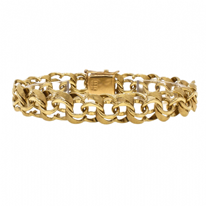 Pre-Owned 9ct Yellow Gold Double Link Bracelet