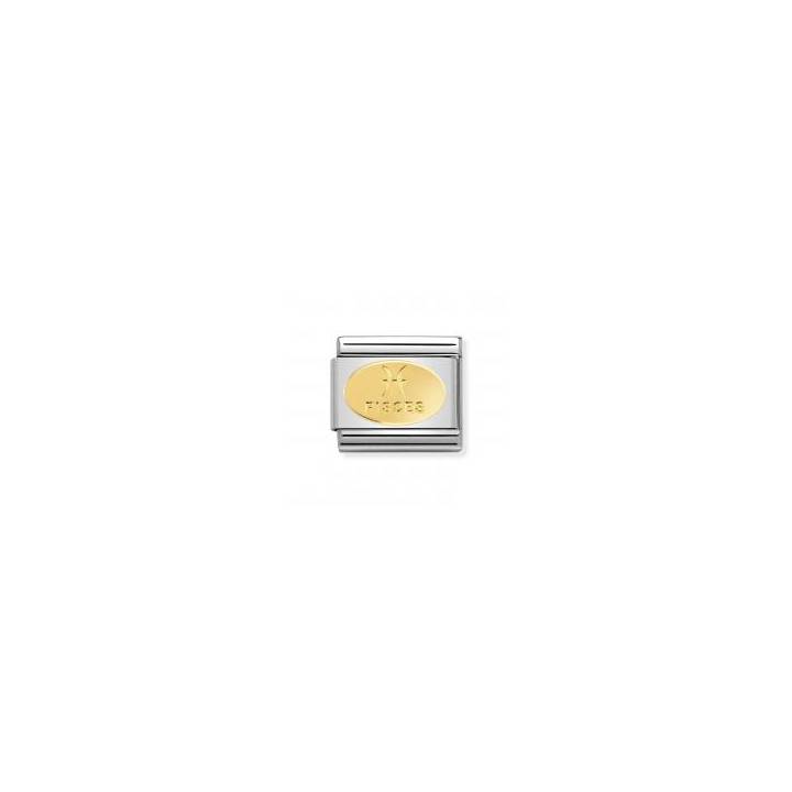 Nomination Steel & 18ct Gold 'Pisces' Zodiac Charm 2402150