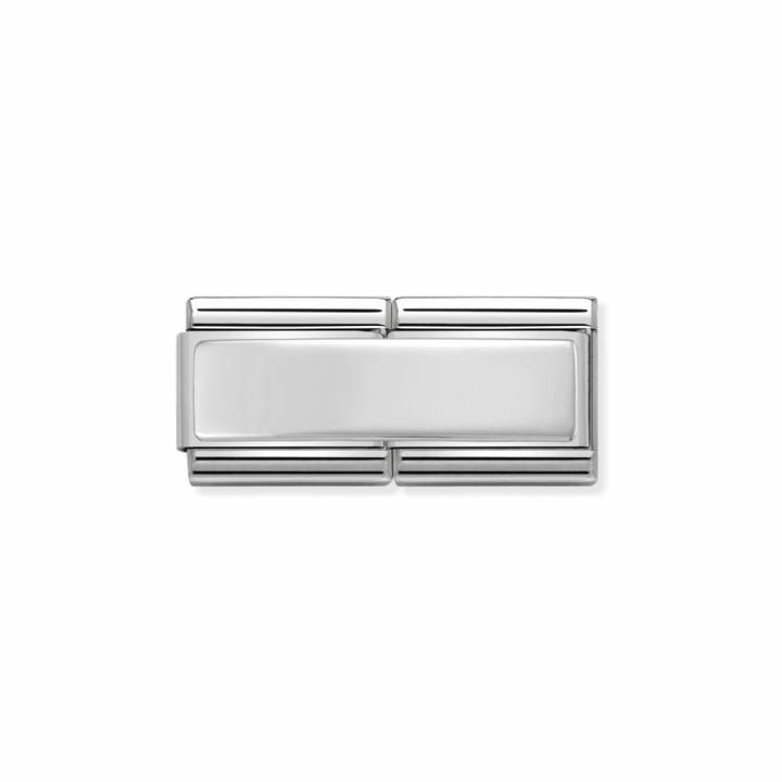 Nomination Steel & Silver Engravable Double Plate Charm 2402081