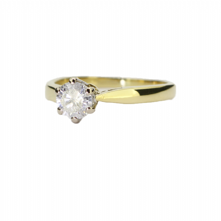 Pre-Owned 18ct Yellow Gold Diamond Solitaire Ring 0.51ct