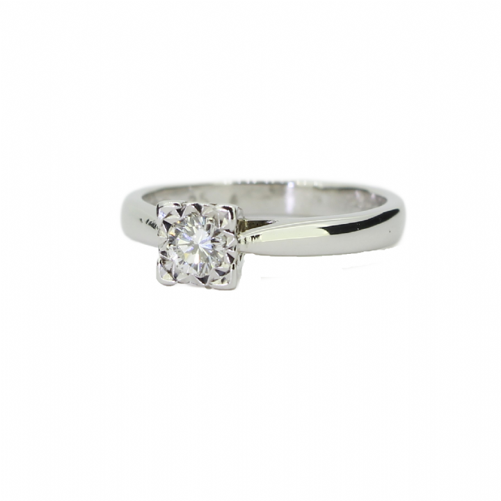 Pre-Owned Platinum Diamond Solitaire Ring 0.25ct 1601102