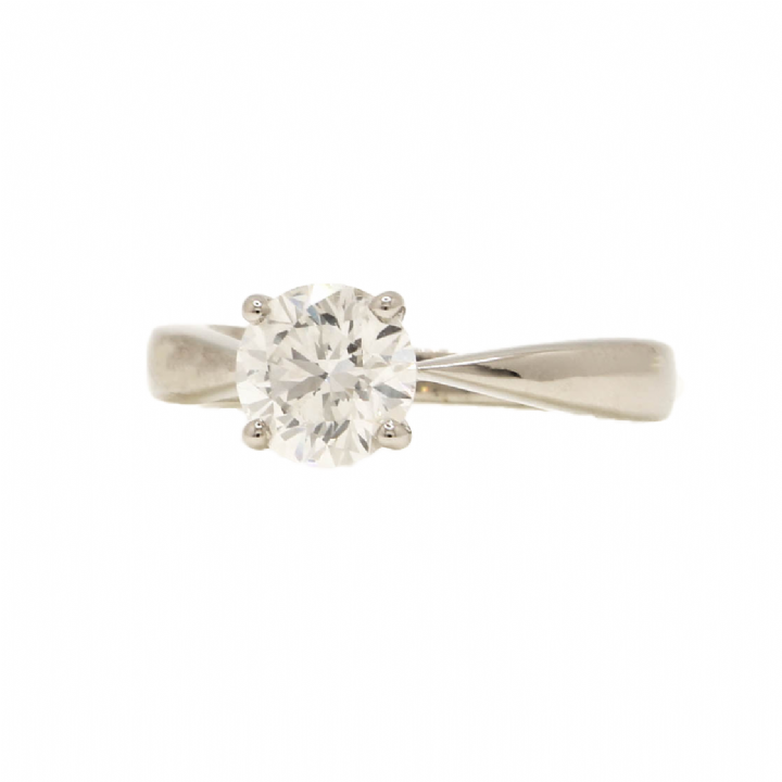 Pre-Owned 18ct White Gold Diamond Solitaire Ring 0.98ct