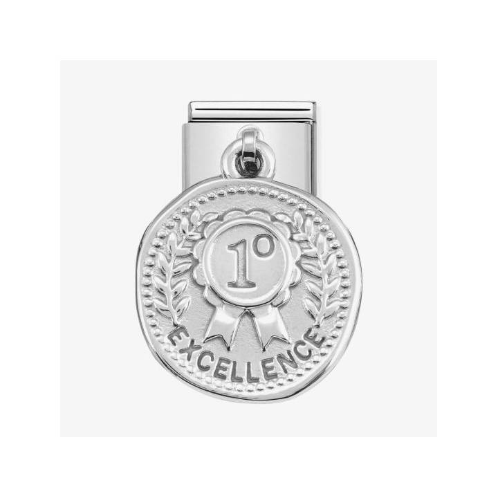 Nomination Steel & Silver 'Excellence' Rosette Drop Charm