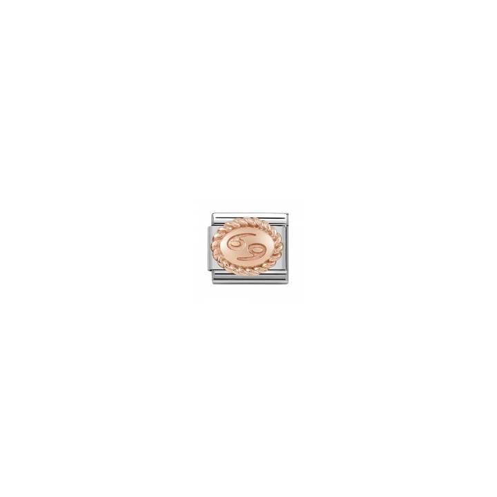 Nomination Steel & Rose Gold Zodiac Sign Cancer Charm