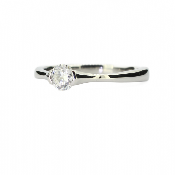 Pre-Owned Platinum Diamond Solitaire Ring 0.35ct  1601726