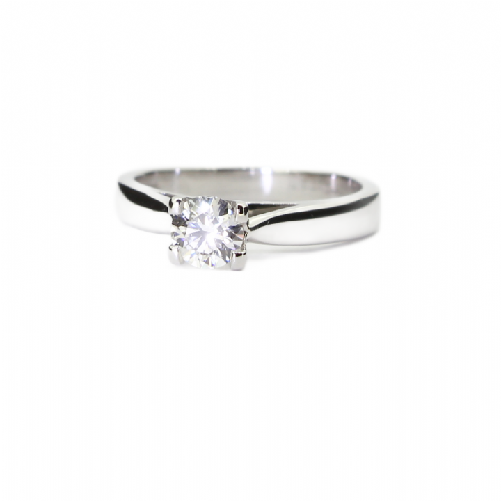 Pre-Owned 18ct White Gold Diamond Solitaire Ring 0.37ct 1601907