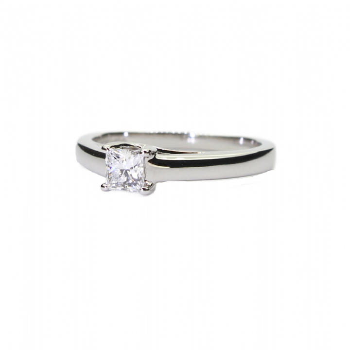 Pre-Owned 14ct White Gold Diamond Solitaire Ring 0.37ct 1601864