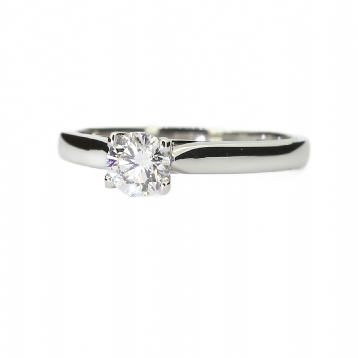 Pre-Owned 18ct White Gold Diamond Solitaire Ring 0.37ct 1601775