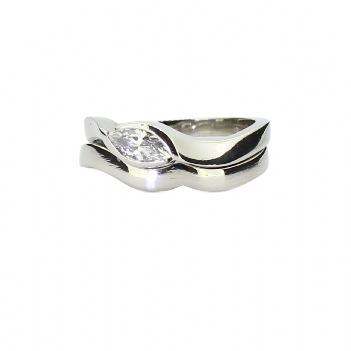 Pre-Owned Platinum Diamond Bridal Ring Set 0.36ct