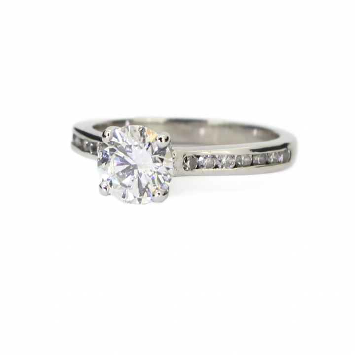Pre-Owned 18ct White Gold Diamond Solitaire Ring 0.95ct Total