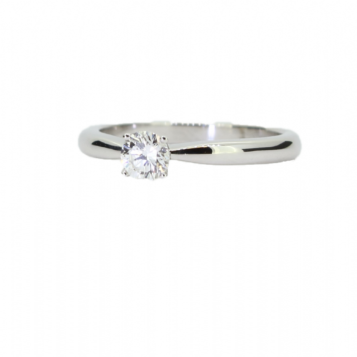 Pre-Owned 18ct White Gold Diamond Solitaire Ring 0.34ct