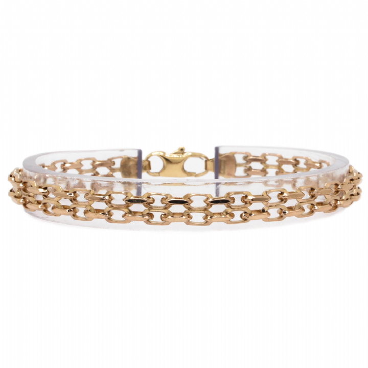 Pre-Owned 9ct Yellow Gold Fancy Curb Bracelet 1503629