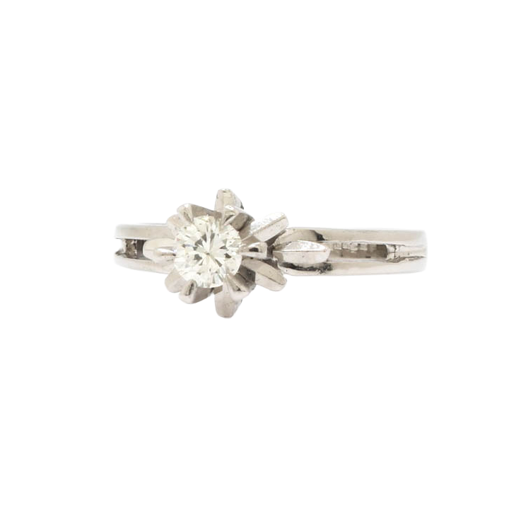 Pre-Owned 18ct White Gold Diamond Solitaire Ring 0.31ct