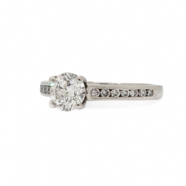 Pre-Owned Platinum Diamond Solitaire Ring 0.81ct Total