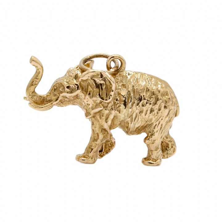 Pre-Owned 9ct Yellow Gold Elephant Pendant 1510342