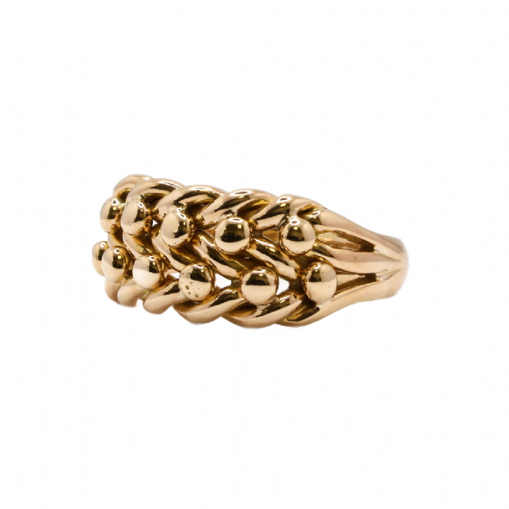 Pre-Owned 18ct Yellow Gold 2 Row Keeper Ring