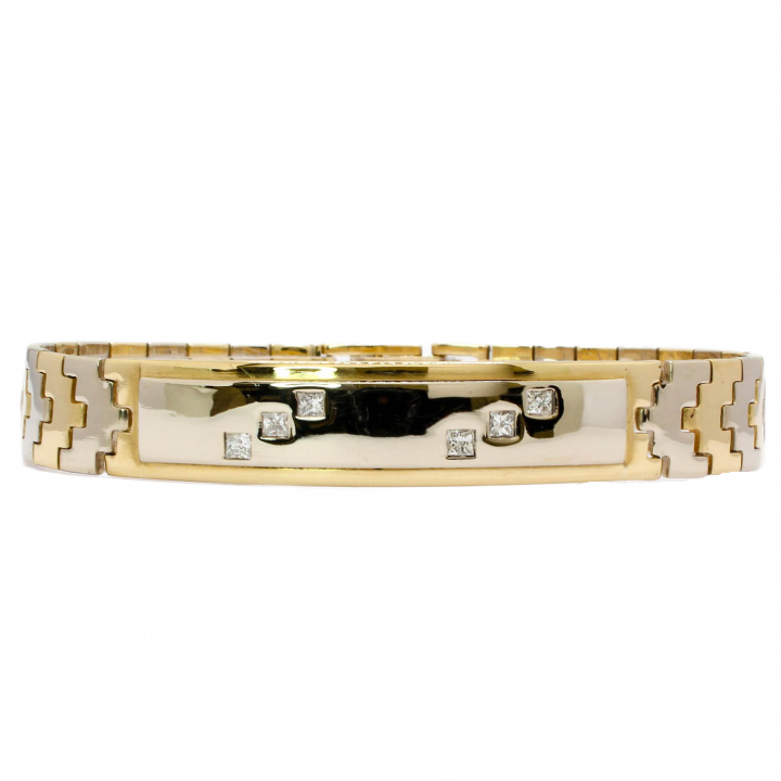 Pre-Owned 14ct 2 Colour Gold Diamond Bracelet 0.60ct 1607776