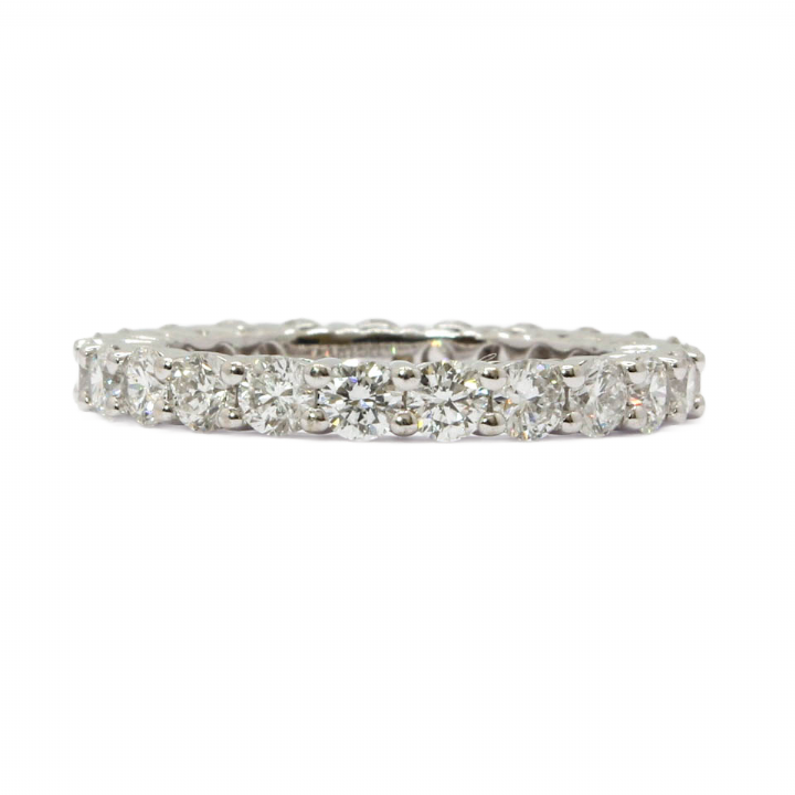Pre-Owned 18ct White Gold Diamond Full Eternity Ring 1.85ct
