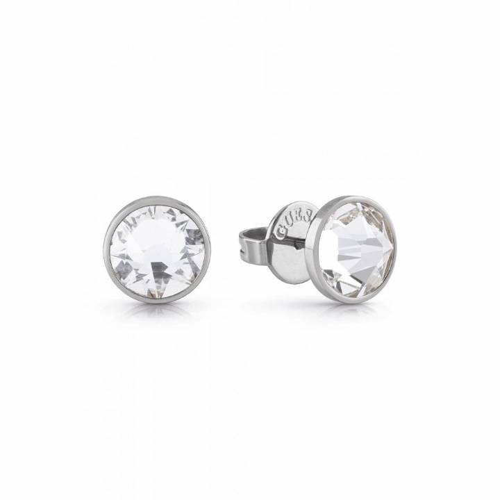 Guess Silver Tone Frontiers Crystal Stud Earrings, Was £39.00 1402005