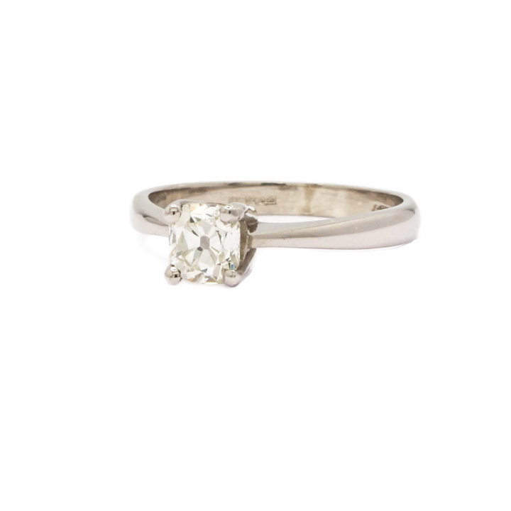 Pre-Owned 9ct White Gold Diamond Solitaire Ring 0.66ct